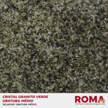 Imagem de REVESTIMENTO CRISTAL GRANITO VERDE UBATUBA MEDIO 23 KG - ROMA